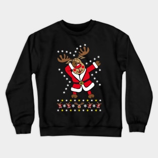 87 Dabbing Reindeer Deer Rudolph Fun Crewneck Sweatshirt